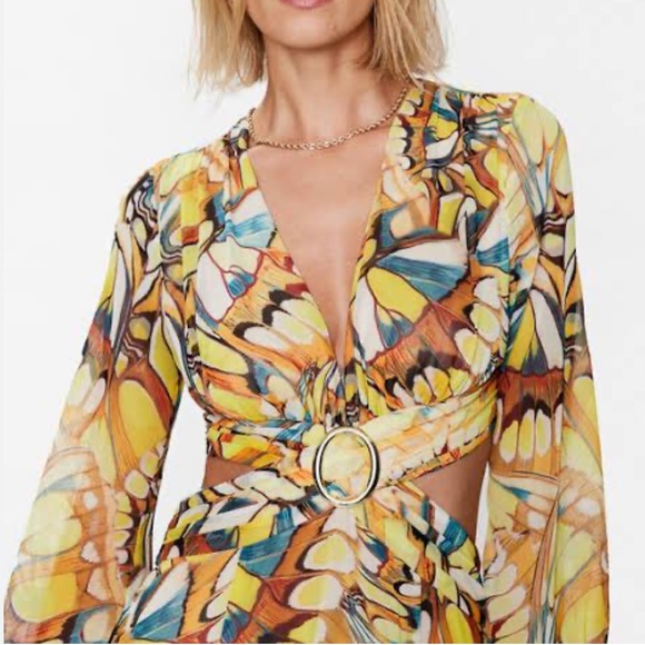 NWOT Guess by Marciano Golden Wing Maxi Dress - Picture 7 of 12